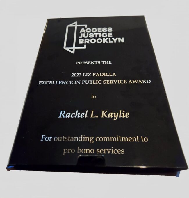 Liz Padilla Award for Public Service and Pro Bono Work